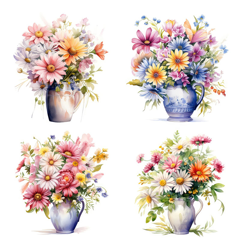 Flower Wall Panel - C51 # ملصق حائط بتصميم زهور