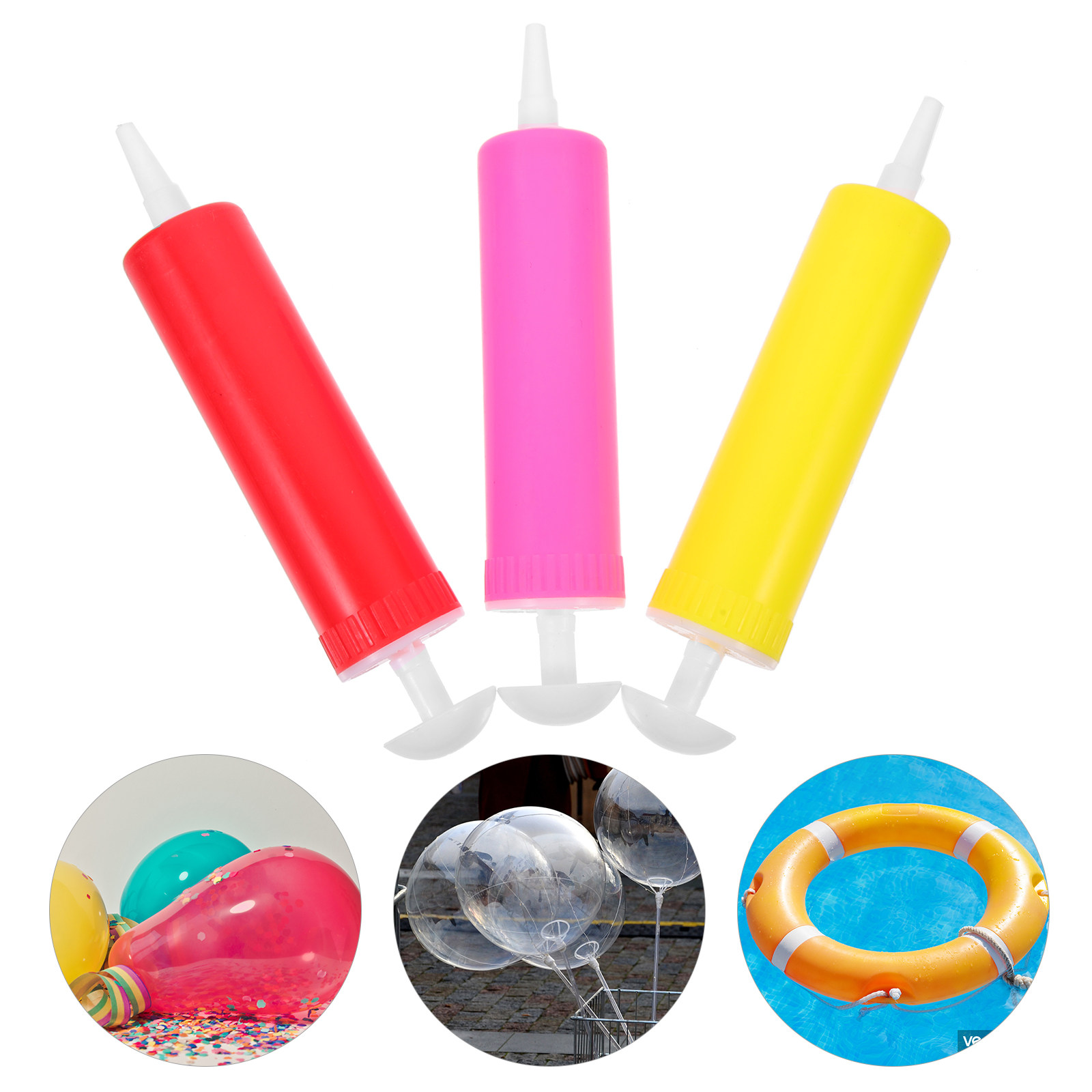 Balloon Pump Hand - 10 قطع، مضخة بالونات يدوية متعددة