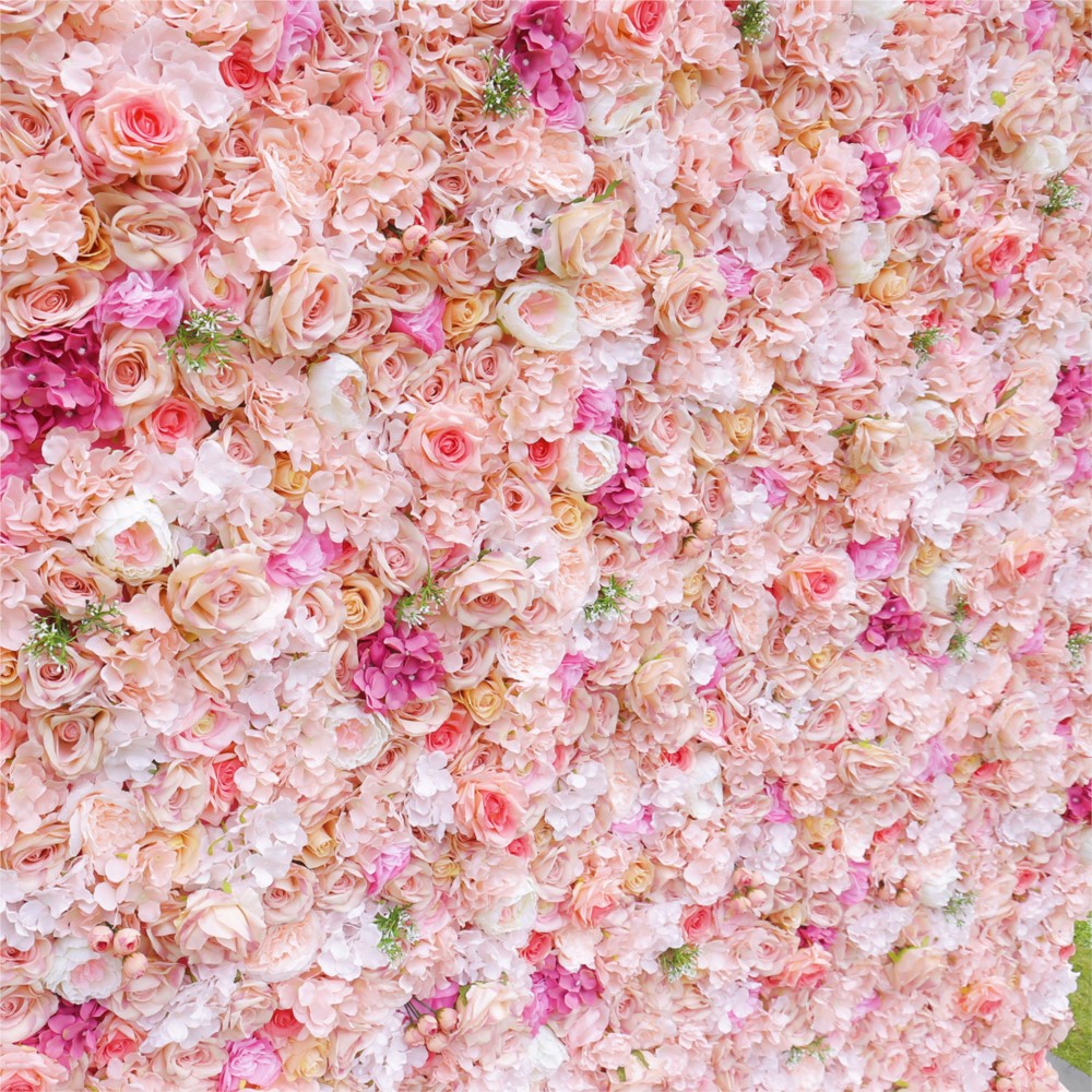 زهور الورد الوردي والهيدرانجيا - مراجعة Flower Wall Panel وسعره