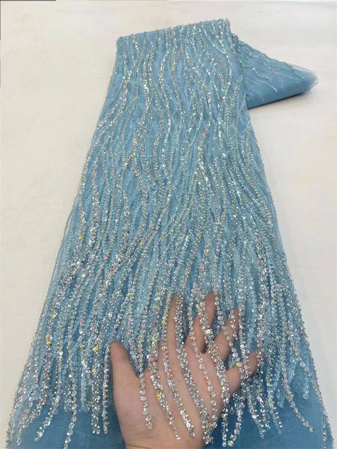 قماش تول مطرز أفريقي بلون ذهبي - مراجعة Glitter Tablecloth وسعره