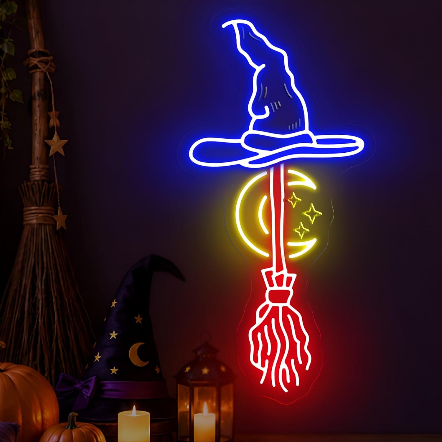 لافتة نيون على شكل قبعة ساحرة  - مراجعة Neon Sign Party وسعره