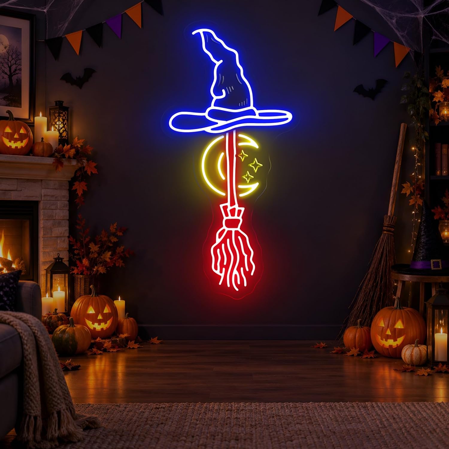 لافتة نيون على شكل قبعة ساحرة  - مراجعة Neon Sign Party وسعره