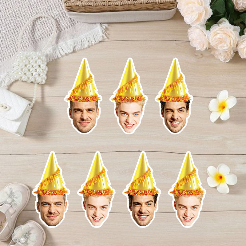 20/30 قطعة من ملصقات الوجه الب - مراجعة Party Hat Cone وسعره