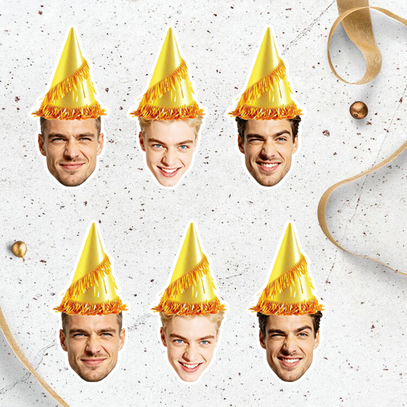 20/30 قطعة من ملصقات الوجه الب - مراجعة Party Hat Cone وسعره