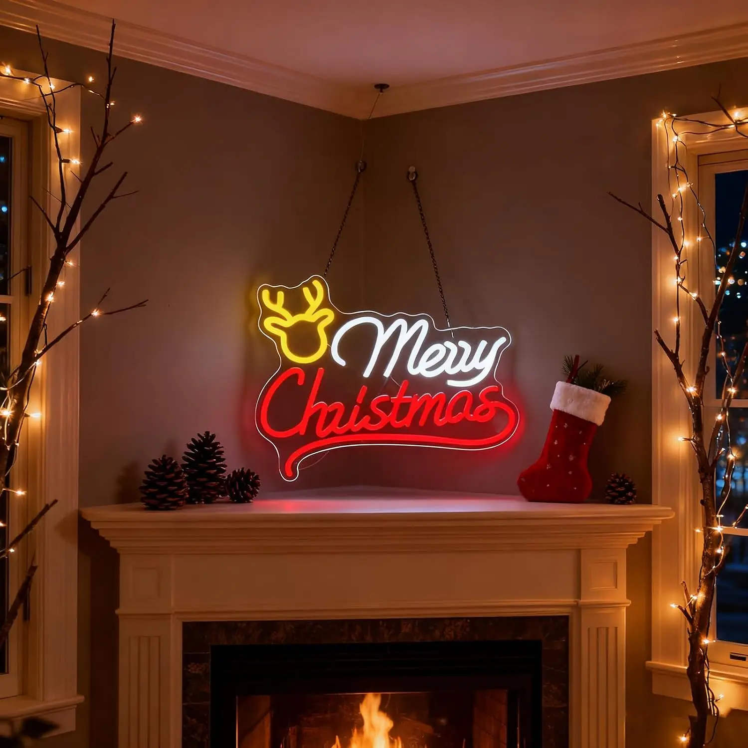 لوحة نيون على شكل حيوان الرنة  - مراجعة Neon Sign Party وسعره