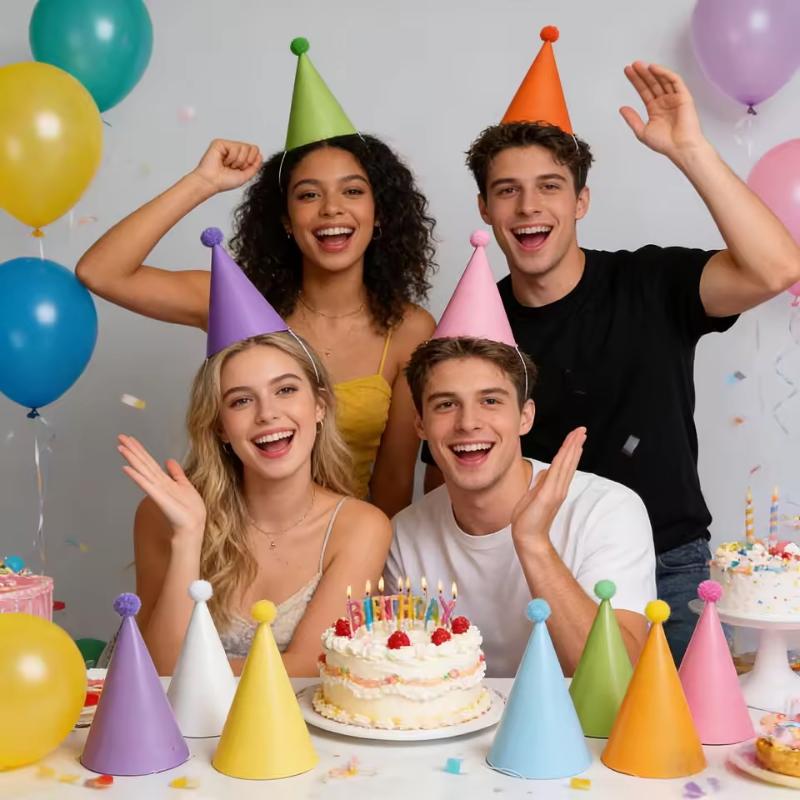 /HTF/10 قبعات حفلات أعياد المي - مراجعة Party Hat Cone وسعره