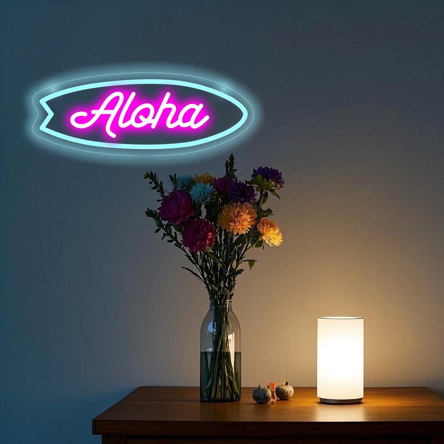 لافتة نيون على شكل لوح تزلج عل - مراجعة Neon Sign Party وسعره