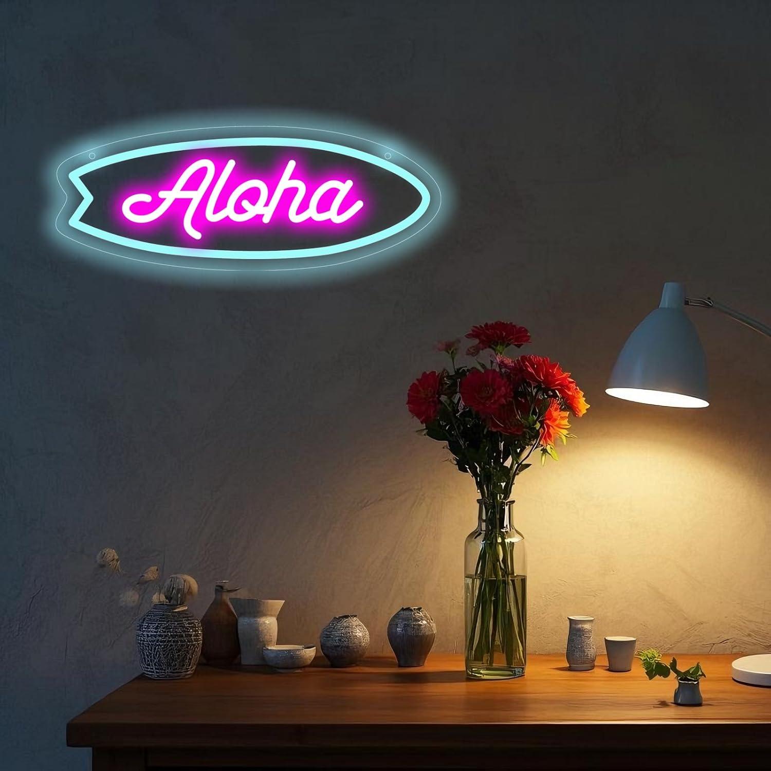 لافتة نيون على شكل لوح تزلج عل - مراجعة Neon Sign Party وسعره