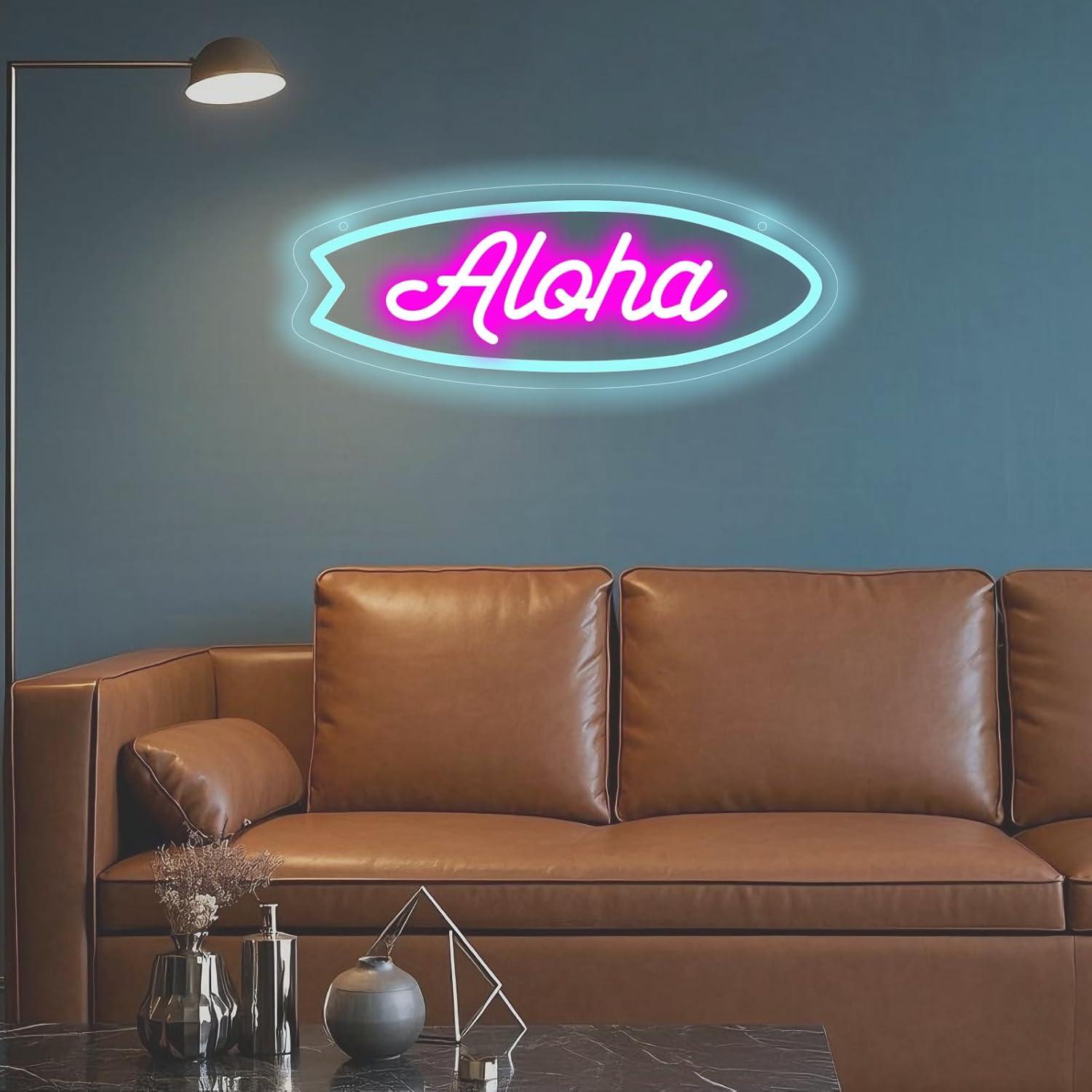 لافتة نيون على شكل لوح تزلج عل - مراجعة Neon Sign Party وسعره